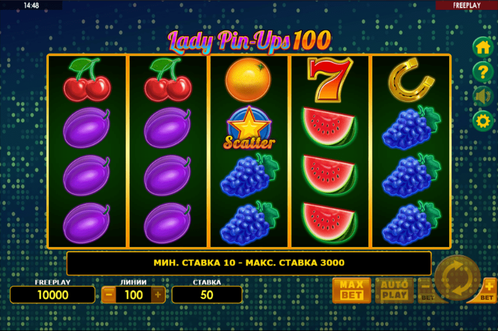 Lady Pin-Ups 100: Тегін немесе нақты ақшаға ойнаңыз